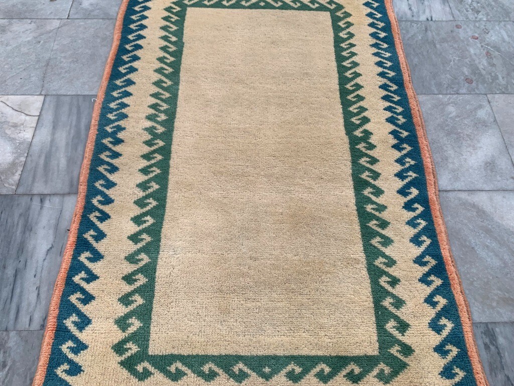 Vintage Turkish Rug Hand Knotted Kars Kazak Wool Area Rug 3x4 ft Free Ship gallery