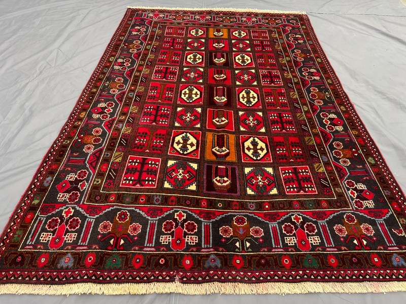 4x6 ft Vintage Afghan Garden Panel Hand Knotted Wool Area Rug gallery