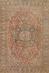 Antique Vegetable Dye Traditional Living Room Area Rug 9×12 ft Hand-knotted Wool