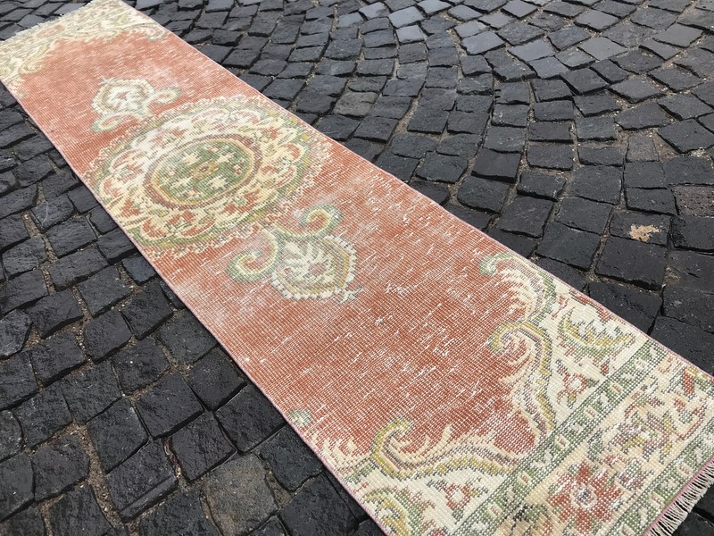Turkish Antique rug Bohemian Area rug Oushak rug Vintage Rug Handmade Wool rug gallery