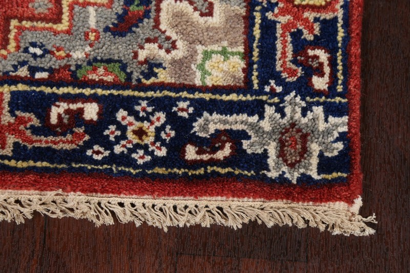 Geometric Heriz Serapi Indian Runner 2' 6" x 9' 7" Rug Hand-knotted Wool Carpet gallery