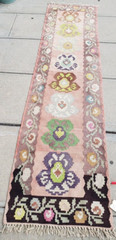 V084- ANTIQUE BESSARABIAN KILIM HAND WOVEN FLAT WEAVE runner 2.4×9.4