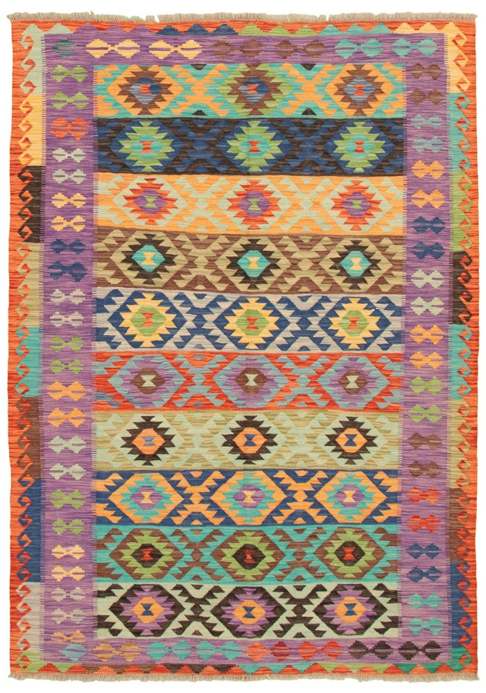Vintage Hand Woven Area Rug 5'7" x 7'10" Traditional Wool Oriental Carpet