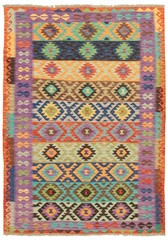 Vintage Hand Woven Area Rug 5’7″ x 7’10” Traditional Wool Oriental Carpet