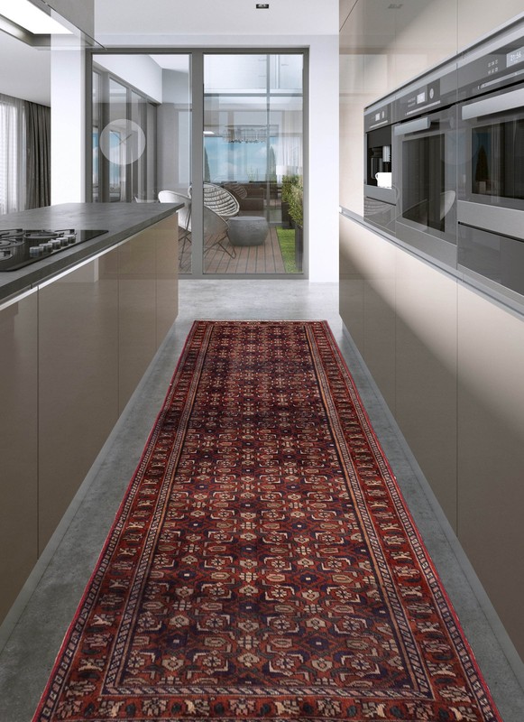 2'8" x 8'0" Vintage Hand-knotted Runner Rug Traditional Oriental Wool Carpet gallery