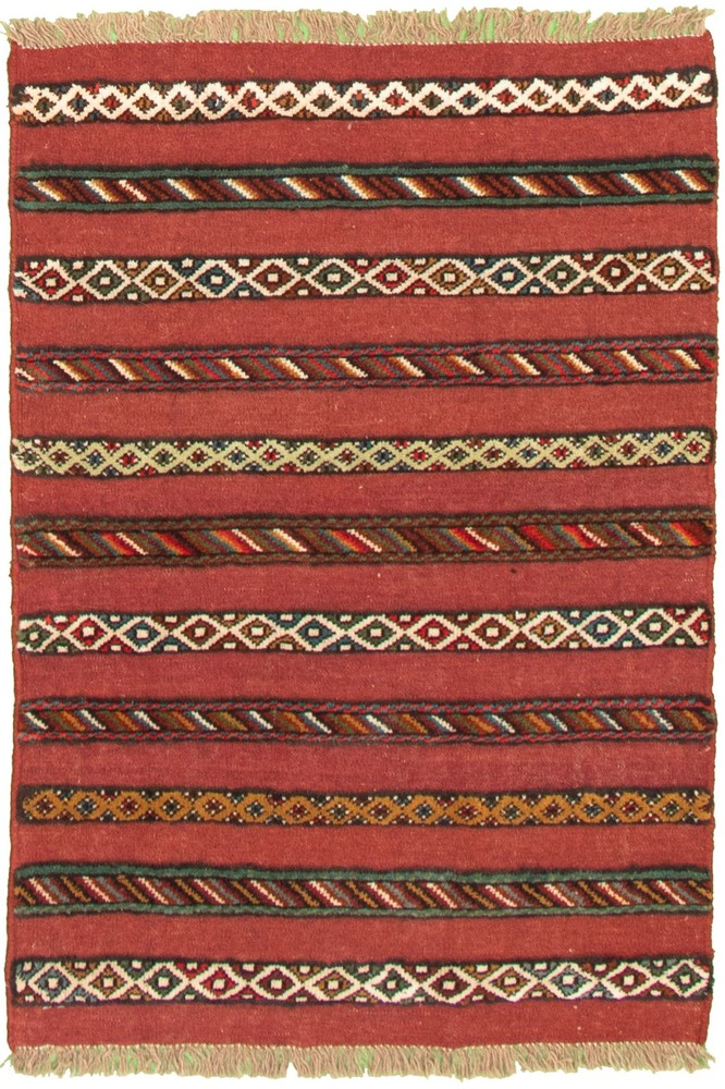 Vintage Hand-Knotted Area Rug 3'5" x 5'0" Traditional Wool Carpet