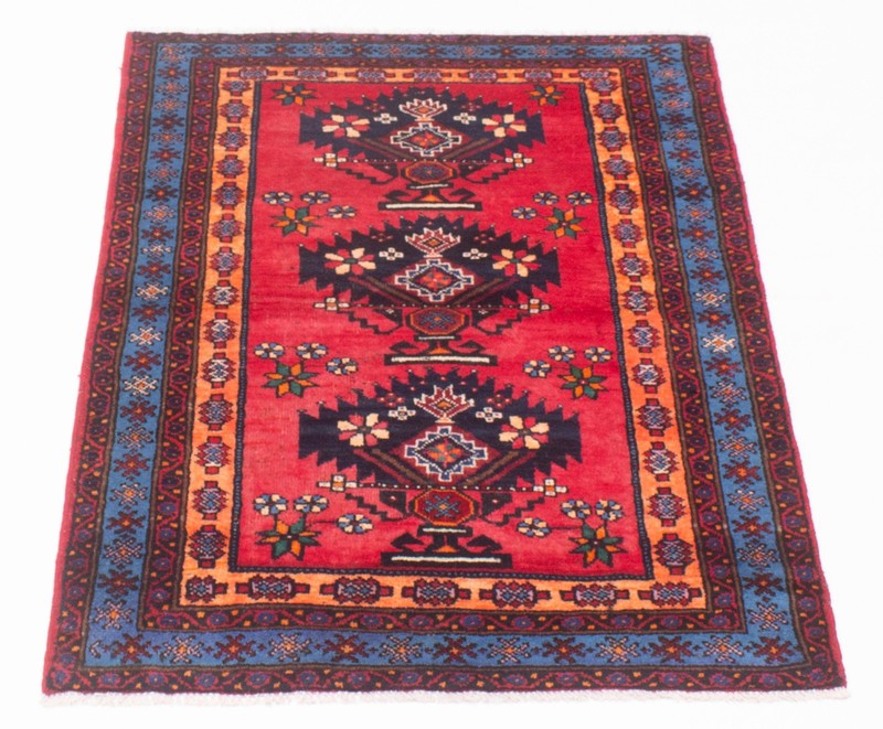Vintage 3'10" x 6'2" Traditional Hand Knotted Vegetable Dye Wool Area Rug gallery