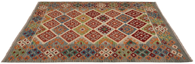 Kelim Afghan 240x166 cm Handwoven Oriental Carpet Rug Kilim gallery