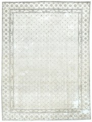 Distressed Vintage Oriental Rug Antique Carpet Allover Floral Design 7’5X10’6 ft