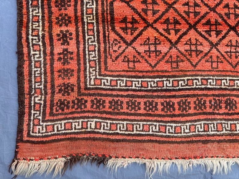 Vintage Afghan Hand-Knotted Tribal Wool Rug – 4' x 6'5 ft, Soft and Durable Rug gallery