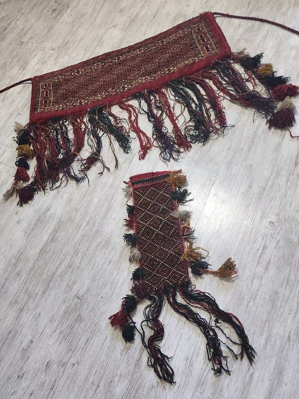 ANTIQUE 1900s EXTREMELY RARE Yamut Asmalyk WOOL Tribal Central Turkmen Handmade gallery
