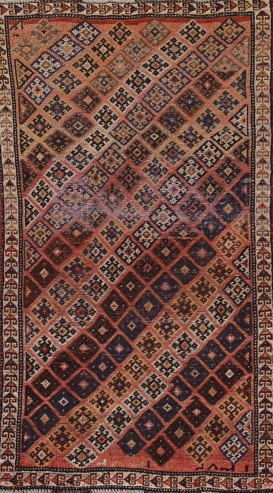 Geometric Traditional Tribal Antique Rug Runner 3'x7' Wool hand-knotted Carpet gallery