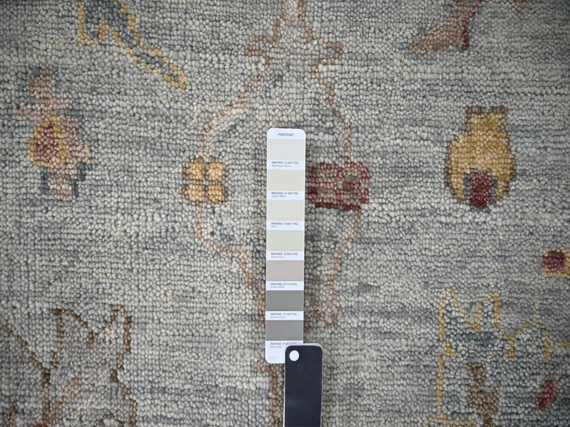 14'x17'9'' Exquisite, Grey, Vegetable Dyes,Hand Knotted,Angora Wool Oushak Rug gallery