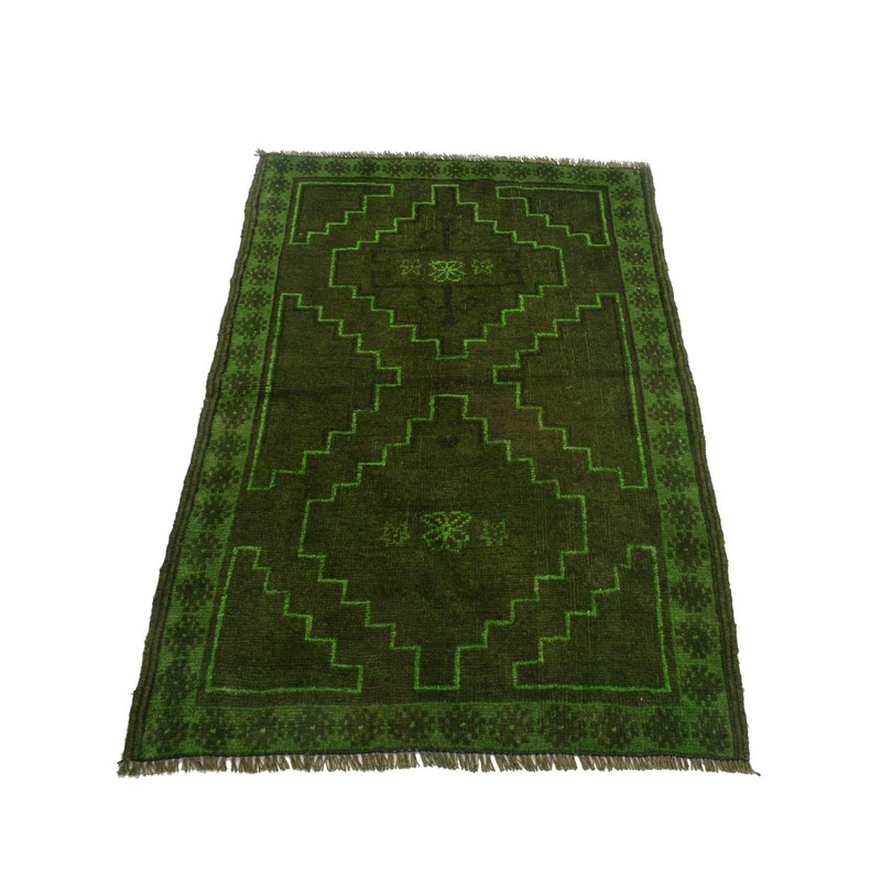 Handmade Overdyed Carpet Authentic Area Rug 4.2x2.6 ft gallery