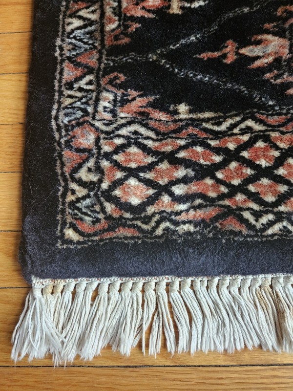 Hand knotted Pakistan Bokhara Jhaldar Wool Area Rug 1'11" x 1'6" Plush 324 KPSI gallery