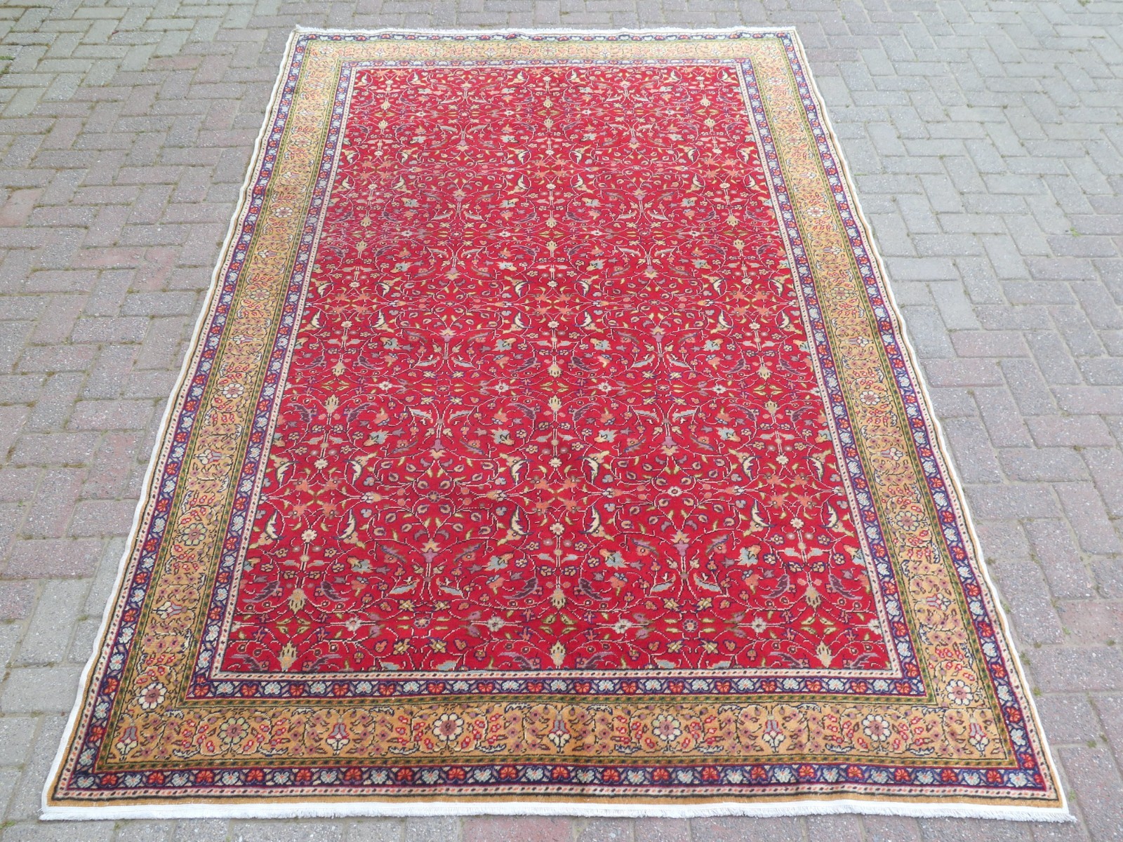 Anatolia Wool Carpet Handmade Floor Rug Large Authentic Kayseri Teppich 74"x112" gallery