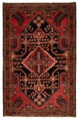 Vintage 3’7″ x 5’7″ Traditional Hand Knotted Vegetable Dye Wool Area Rug