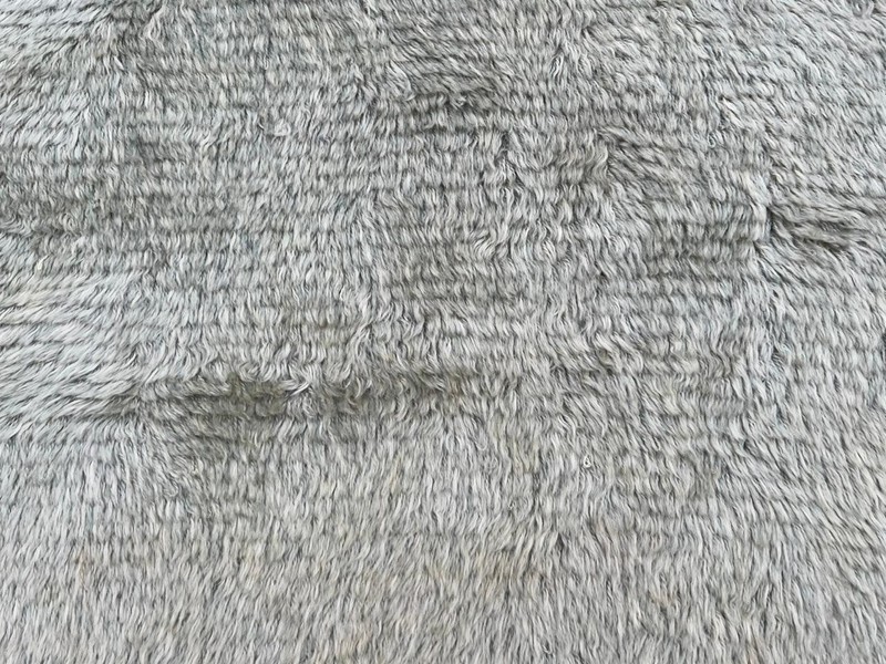 Vintage Swedish Mid Century Rya Rug Scandinavian Wool Flokati Carpet 3'7x4'7 ft gallery