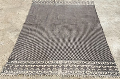 Vintage Handmade Pakistan Geometric Wool Kilim Rug 201×150 cm