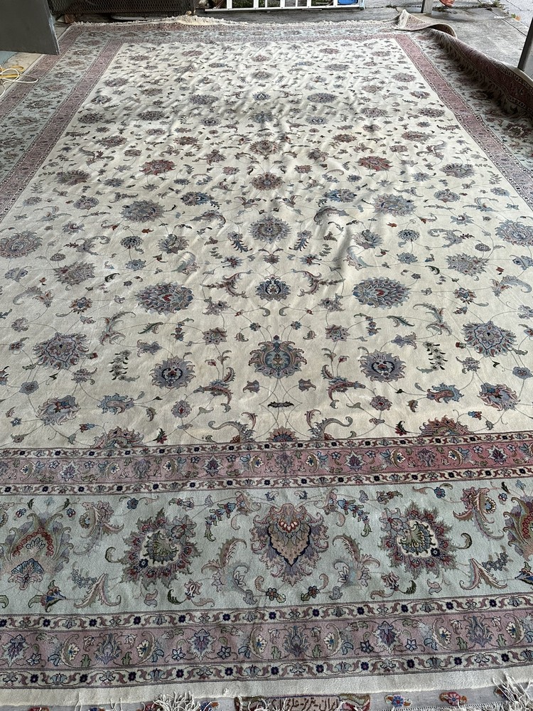Tabreezz Faraji Esfhanni Signed Ali Mokhtari Iren 19’9”x13’2” Silk &Wool COA