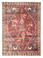 Vintage Traditional Hand-Knotted Area Rug 4’7″ x 6’4″ Oriental Wool Carpet
