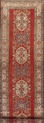 Handmade Traditional 13 ft Runner Rug 4×13 Rust Wool Home Decor Hallway Carpet