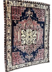 5 ft X 6.7 ft Fine Semi Antique Handmade Geometric Perssian Oriental Area Rug