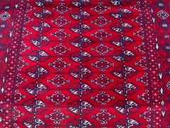 Afghan Bokhara Rug 4’2 x 6’4 ft Wool Hand Knotted Tribal Persian Style Carpet