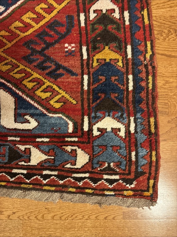 4 X 9 Armenian Antique Chondzoresk Cloudband Karabakh Caucasian Rug All Wool gallery