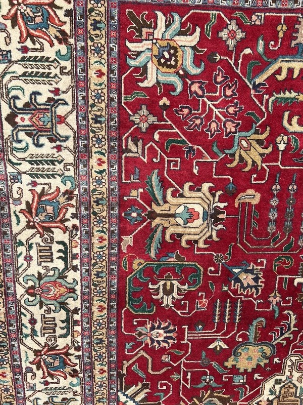 12’8”x 9’8” GORGEOUS HANDMADE HAND-KNOTTED TABRIZE CARPET - ROOM SIZE RUG gallery