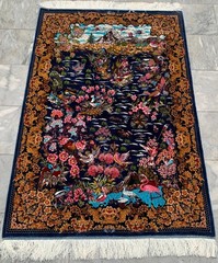 New Pictorial Rug Hi Qaulity Power Loomed Tree of Life Silk Carpet 3×5 ft