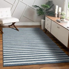 Moroccan Area Rugs Blue Striped Modern Living Room Carpet Quality Large Carpet