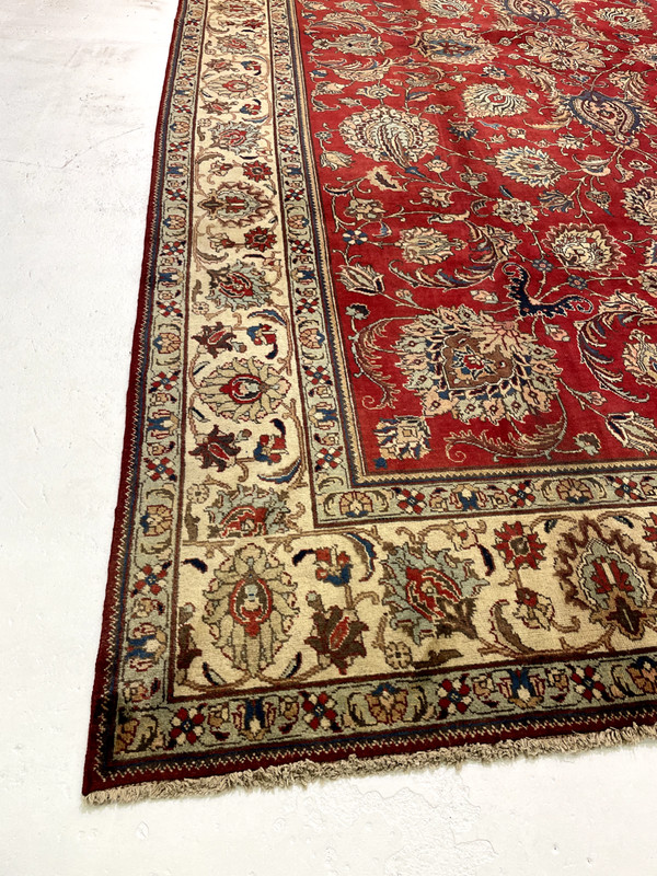 Antique Oriental Hand-Knotted Wool Area Rug Red/Beige/Green 9'8" x 16'3" gallery