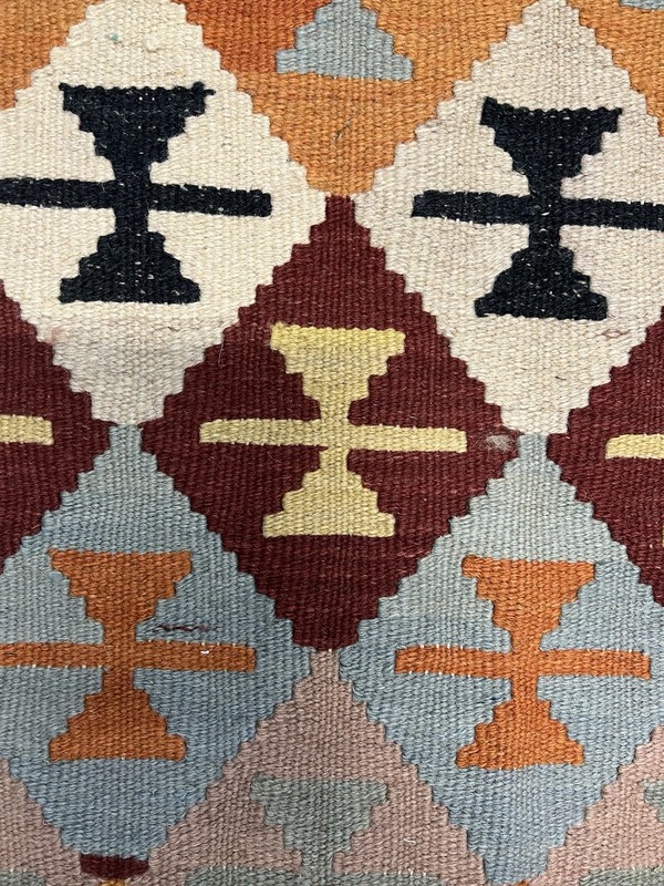 Vintage Kilim Traditional Hand Made Oriental Wool Kilim 5ftx3.2ft 144cmx102cm gallery