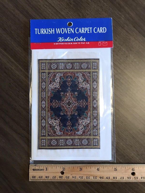 Turkish EUROPEAN Anatolia Miniature Woven Carpet Card Handy Craft Keskin Color gallery