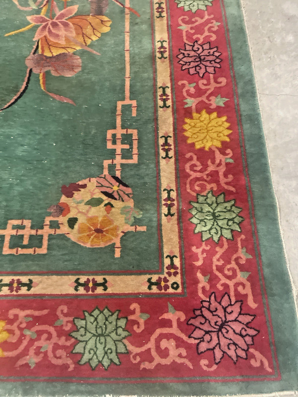 CHINESE ORIENTAL ART DECO RUG DRAMATIC DESIGN ANTIQUE STYLE gallery