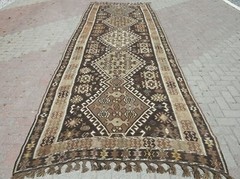 Vintage Turkish Kars Kilim Rug, Large Rug, Antique Rug Area Rug Carpet 64″X179″