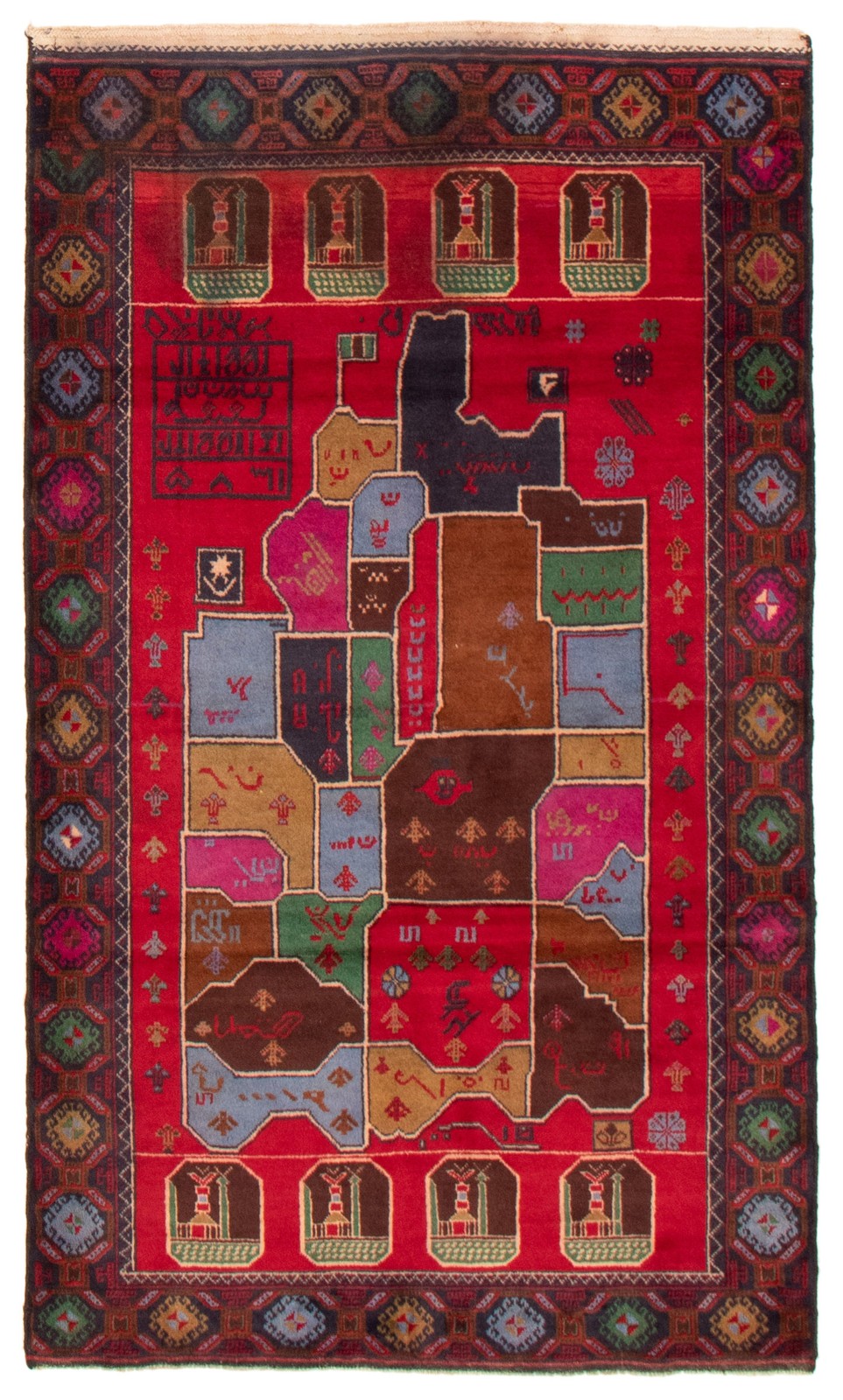 Vintage 3'11" x 6'8" Traditional Hand Knotted Vegetable Dye Wool Area Rug gallery