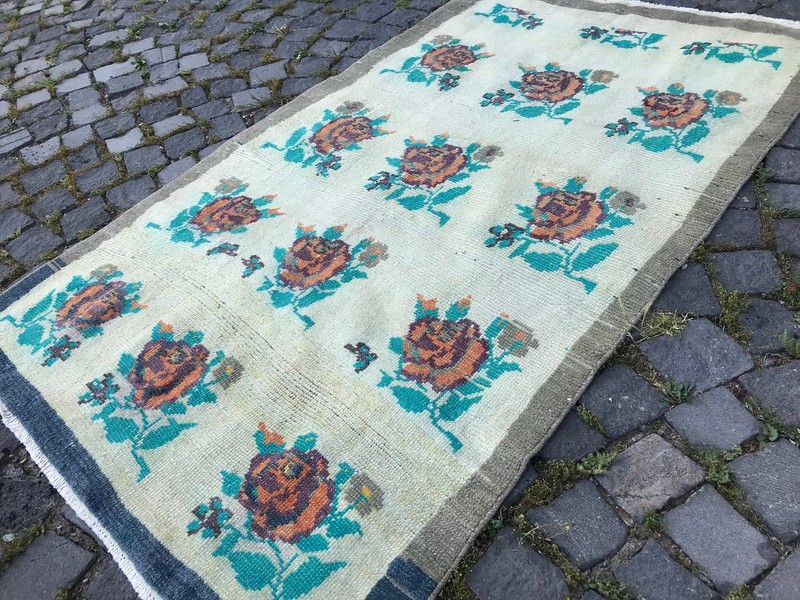 Handmade Rug Turkish Area Rug Vintage Rug Oushak Rug Antique Rug Bohemian Rug gallery