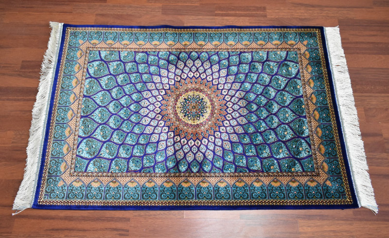 Silk Rug 100 % Bamboo Silk Rug 31'' x 47'' Home Decor Rug Small Bamboo Wall Rug gallery