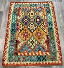 Vintage Kilim Traditional Hand Made Oriental Wool Kilim 5ftx3.2ft 148cmx106cm