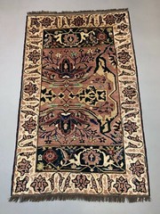 Unusual Afghan Wool Ziegler Rug 250×156 cm Handmade Chobi Rug, Purple Beige Blue