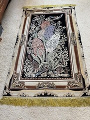 HIGH-QUALITY RUG 529 knots/sq.in SILK FOUNDATION, WOOL & SILK 41 1/2” X 75”