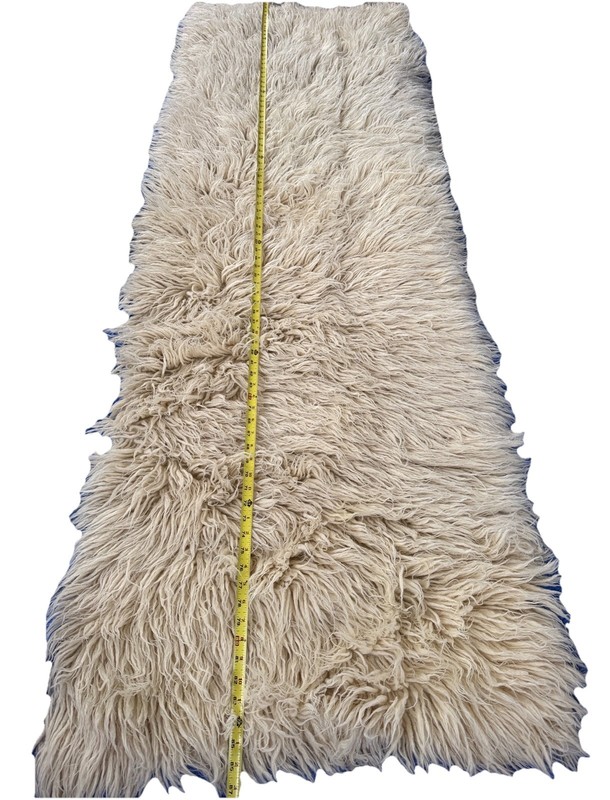 FLOKATI Runner 30”x87” Hand Spun/Woven Antique Greece, Sheep’s Wool NEVER USED gallery