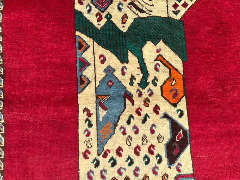 3x5 Afghan Pictorial Baluchi Queen Hand-Knotted Rug – Unique Wall Hanging Rug gallery