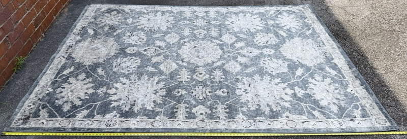 Nourison Quarry QUA06 Blue Beige 7'10" x 9'10" Vintage Floral Area Rug gallery