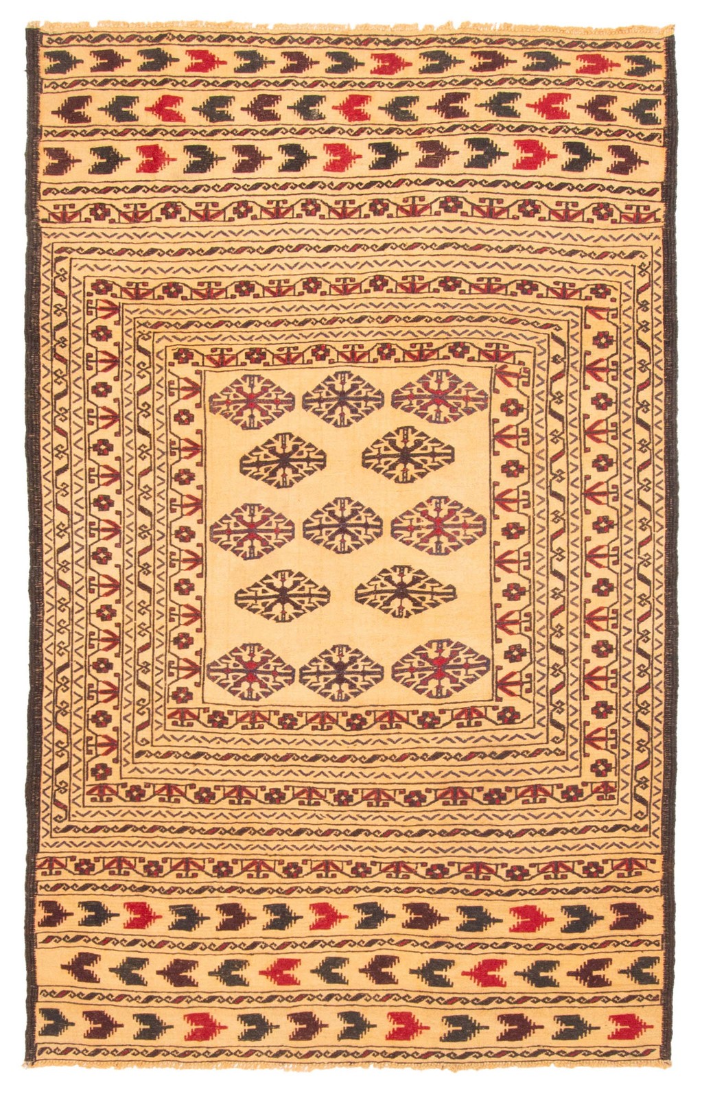 Vintage 4'2" x 6'8" Traditional Wool Hand Woven Oriental Area Rug gallery