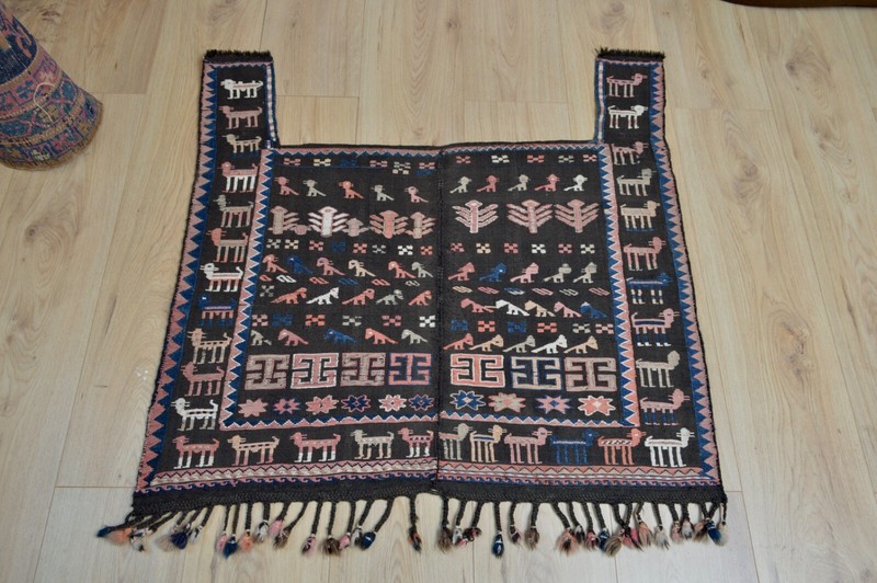 WONDERFUL ANTIQUE HORSE COVER MADE BY SHASAVAN TRIBE CIRCA 1920'S gallery