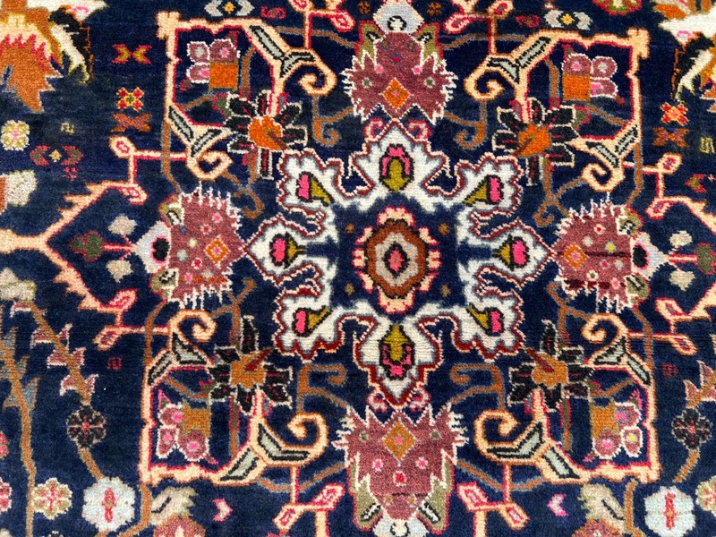 4'1" x 7'4" Vintage Afghan Hand-Knotted Tribal Wool Rug, Floral & Geometric Rug gallery