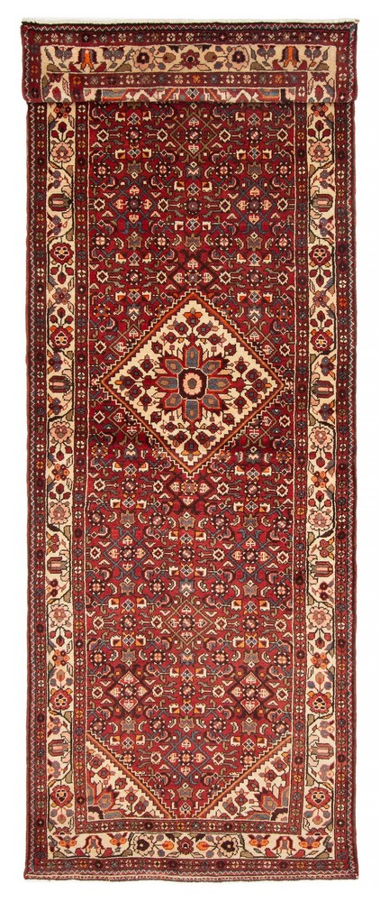 3'5" x 10'2" Vintage Hand-knotted Runner Rug Traditional Oriental Wool Carpet